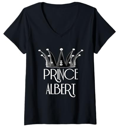 Damen Prinz Albert Pierced Dick, Penisring, Intimpiercing, Geschenk T-Shirt mit V-Ausschnitt