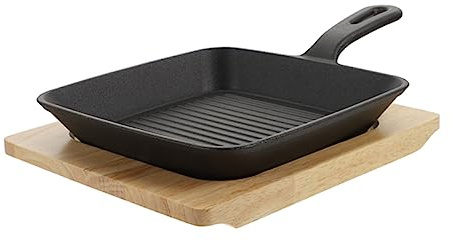 Warmhm Poêle à Frire Domestique Poêle De Cuisine Antiadhésive Carré Plat Pour Cuisson Avec Planche