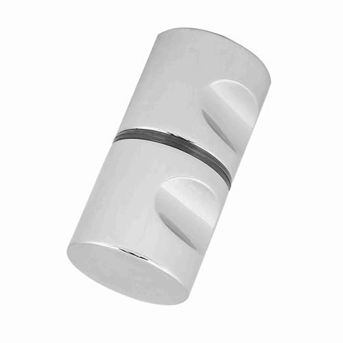 Porta del Bagno in Lega in Lega di Alluminio, Manopola della Porta della Doccia Rotonda a Posteriore Sostituzione per Doccia da Ufficio Vetro, 3 X 6 Cm, Design Ergonomico, Adatto da 4 ~ 16 Mm (Lega