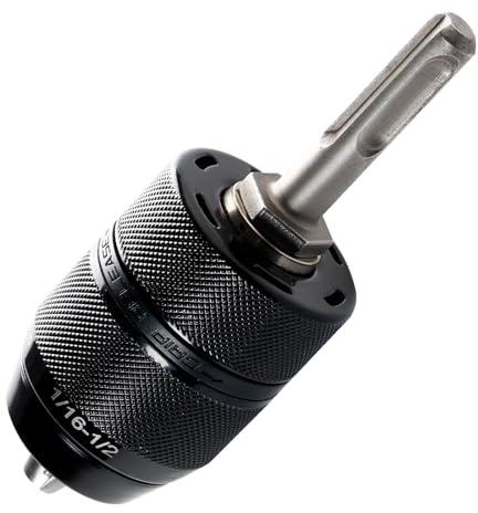 FyMosem 2-13mm SDS Plus Drill Chuck Adapter Keyless 3 Jaw Chuck Converter