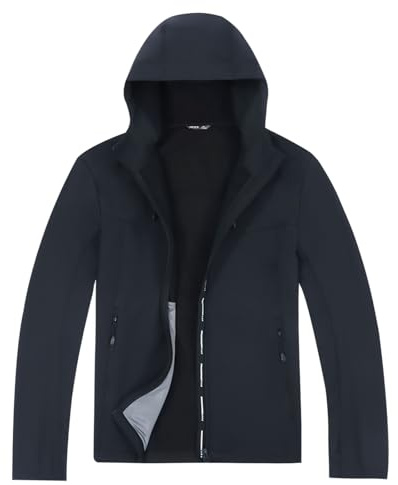 Ynport Crefreak Hommes Veste Chaude Softshell Doublée Polaire Extérieur Imperméable Veste À Capuche Résistante À L’eau Coupe-Vent Décontracté Pour Marche Randonnée Camping