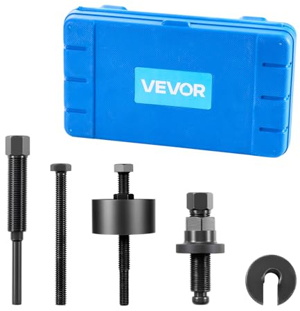 VEVOR Kit de Montage et Démontage de Poulie de Pompe de Direction Assistée, Compatible avec Ford, GM V6 et VW, Extracteur de Poulie avec Coffret, pour Réparation Automobile, pour Garage Atelier