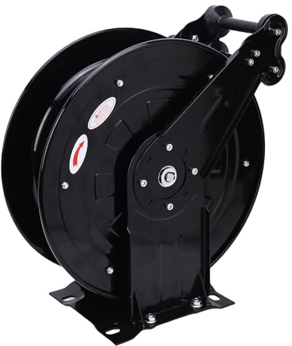 Fabater Pressure Washer Hose Reel, 4000 PSI Power Washer Hose Reel, 3/8inx32.81ft Pressure Retractable Auto Rewind with 4.9ft Leading and Mounting Base