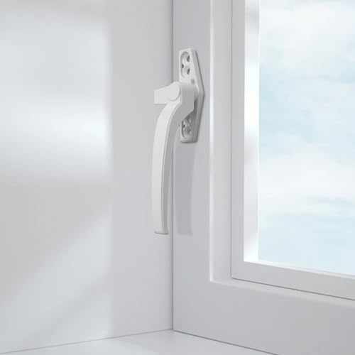 Kit de repuesto de manijas para puertas correderas y ventanas, 2 piezas de aleación de aluminio con cerradura diseñada para actualizaciones de herrajes de ventanas y puertas abatibles (negro)