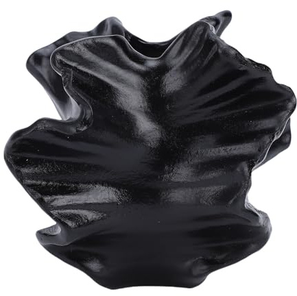 Moderne Vase, minimalistische Schwarze Blumenvase aus Kunstharz, kleine Tischdekoration für Wohnzimmer, Esstisch, Büroschreibtisch und Hochzeitsdekoration