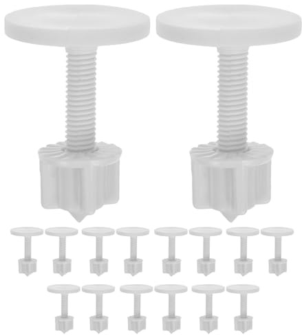 COHEALI 8 Paires Kit de Fixation Rapide pour Abattant Wc Vis en Plastique Blanc et Attaches en Pp Résistantes pour Réparation DIY Salle de Bain à Domicile