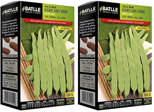 Batlle Graines de légumes - haricot d'Espagne Buenos Aires vert Evita (100 g) (Lot de 2)