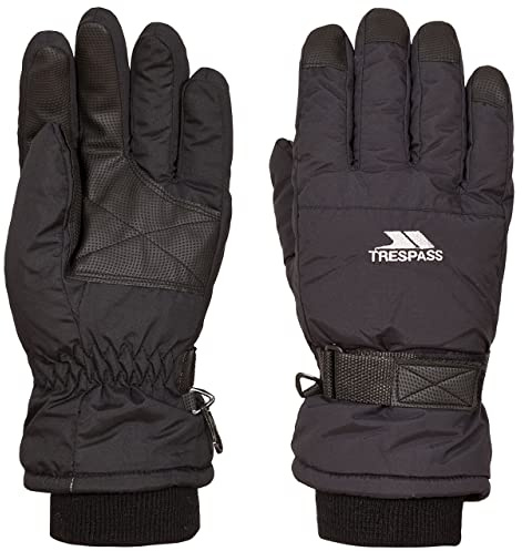 Trespass Gohan II, Black, XS, Warme Gepolsterte Wasserdichte Handschuhe für Damen und Herren / Unisex, X-Small, Schwarz