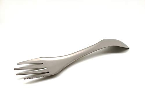 ssti Titan Göffel Messer Gabel – Löffel 3-in-1 für Reisen, Camping, goldfarben