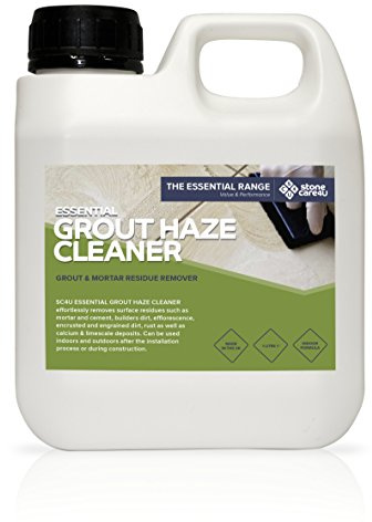 StoneCare4u - Essential Grout Haze Cleaner - Effortlessly Removes Grout Residues, Mortar and Cement, Ingrained Dirt and Limescale Deposits from Floor and Wall Tiles (1 Litre)