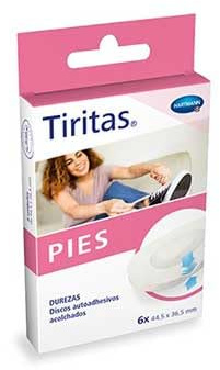 Tiritas PIES DUREZAS P6, Negro, Estándar