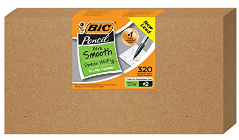 Bic Xtra-Smooth Druckbleistift, transparenter Schaft, mittlere Spitze (0,7 mm), 320 Stück