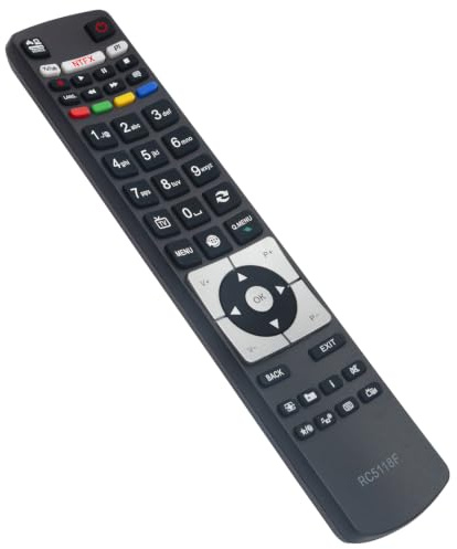 ALLIMITY RC5118 RC5118F Télécommande Fit for Telefunken TV XF55A401 | D75U400M4CW D50U293N4CW D48F282N4CWI D39F275R4CW 43UHD7008-1 32FW6015 XH32A301 TFUH483003D D43F279Q3CW