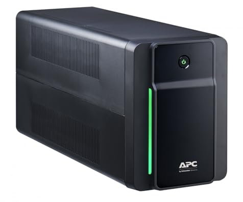 APC Back UPS BX - BX2200MI-GR - Fuente de alimentación sin interrupciones 2200 VA con salidas Schuko, protección de batería y protección contra subidas de tensión