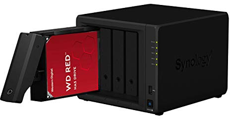 Synology DS420+ - Servidor NAS, de 2 GB, WD Red de 16 TB (4 x 4 TB)