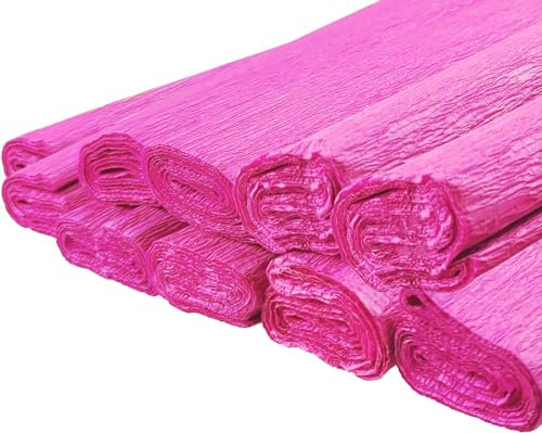 Netuno 10 Rollen Krepppapier Hellrosa 200 x 50 cm buntes Bastelpapier für Dekoration Geschenkverpackung kreative Projekte Deko Papier farbig Papierrollen Bastelkrepp Floristenkrepp crepe paper
