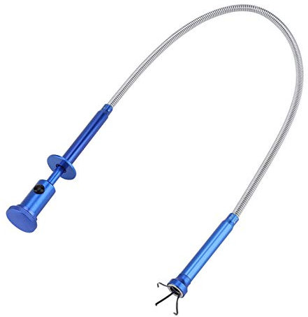 Artiglio Asta Magnetica Pick Up Strumento con LED Luce Utensili Flessibili, 4 Griffe Pinza Telescopica Afferra Oggetti Asta Pieghevole Pulizia dei Tubi Lunghi Strumento Raccogliere Grabber
