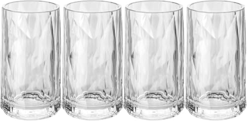 koziol Superglas Club No. 7, 4-pack, 4 cl, snapsglas & shotglas i kristallklar plast, lyxigt, okrossbart, återanvändbart, för fest och camping