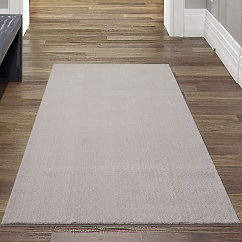 Teppich-Traum Alfombra mullida para el Rincón del Sofá, Lavable (Oeko-Tex), Color Arena, 60x110 cm