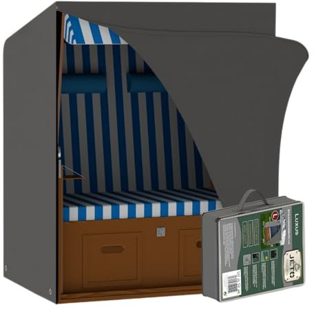 Jeto Strandkorb Schutzhülle Premium - Winterfest und UV beständig - 600D Oxford - für 120cm breit
