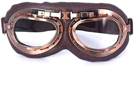 COOKOE Motorradbrille Brille Vintage Moto Classic Brille für Harley Pilot Steampunk ATV Bike