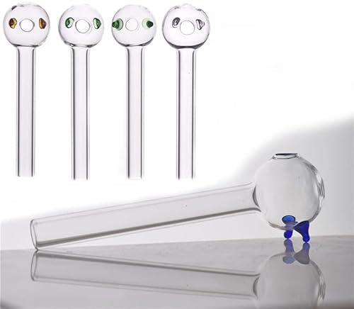 PARACITY 12cm Länge 10Pcs Glas Öl Brenner Pfeife Glas Bong Wasserpfeifen Rauchen Farbe Mischen (A)