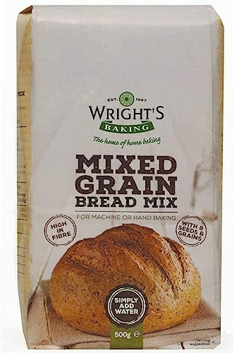 Wright's | Mixed Grain Bread Mix 500g | For Machine or Hand Baking | Baking Success Guaranteed | Suitable for Vegetarians