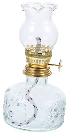 HOMSFOU Kerosinlampe Aus Glas Klare Vintage-Öllampe Rustikale Vintage-Öllampe Aus Glas Im -Stil Antike Bauernhaus-Außenlaterne Öllaternen Für Den
