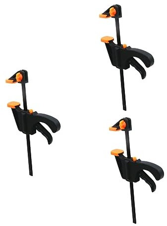 3pcs hand spreader heavy duty clamps mini clamps f bar clamp wood quick clamps metal working clamps F clamp wood clamps bar clamps fixture wooden clip quick clip manual plank clamp ( Color : Blackx3pc