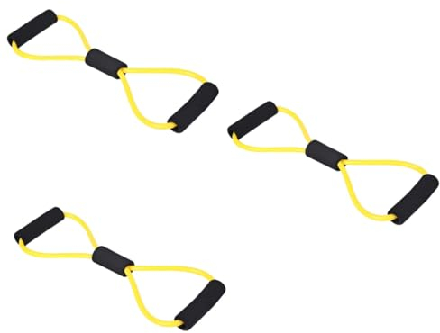 YARNOW 3St sportgeräte Sport geräte gympin Fittness geräte kraftraining gummidämpfer Gym Equipment Brustexpander Zugtrainer elastisch Spannband Spannung Übungsleiter Fitness Stretchband