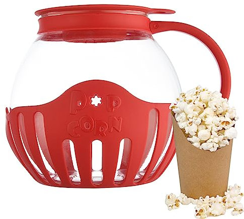 New Popcorn Machine Snack Popcorn Maker Pot Popcorn Air Poppers 2.25 Quart Borosilicate Maker Commercial Glass Popcorn Bowl Dishwasher Safe