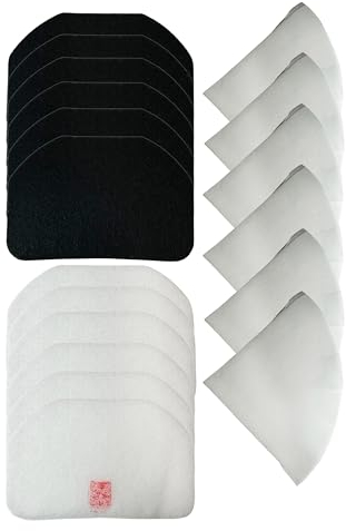 Nispira FK6 Replacement Filters Compatible with DeLonghi Deep Fryer Models D650UX D677UX D689UX, 6 Packs