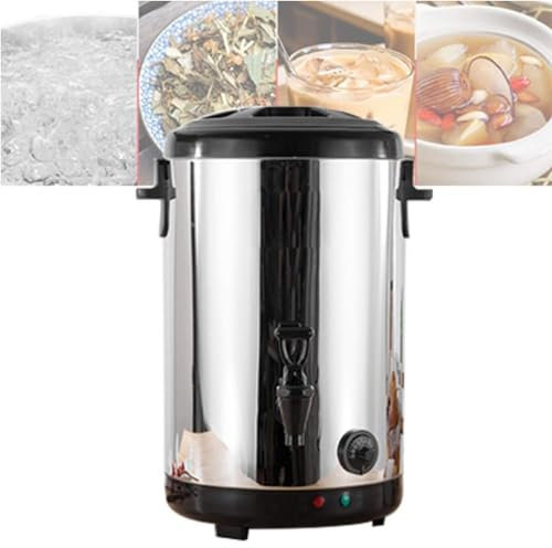 Commercial Coffee Boiler Double Wall Stainless Steel Electric Hot Water Urn for Large Groups - Insulated Beverage Server/Dispenser