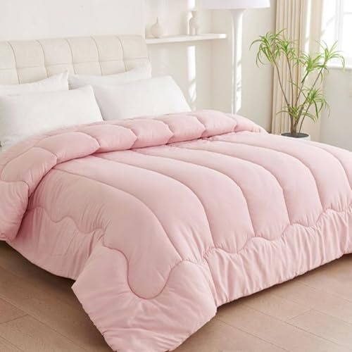 GREATOYAR Edredón Nórdico Doble Cara, Relleno Nórdico, Edredón de Microfibra, Microfibra Suave, Antiácaro, Hipoalergénico, Transpirable, Moderno, Ligero, 240x260cm, para Cama 180cm, Color Rosa