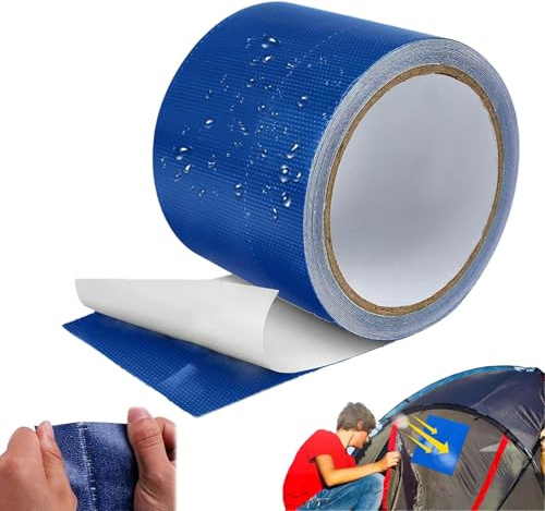 Liekadijiae Wasserdichtes Planenband, Zelt Reparaturband Wasserdichtes | Reparaturklebeband 5M x 8CM,PVC Planenband, lkw Plane Reparaturset, Pool Klebeband(Blau)