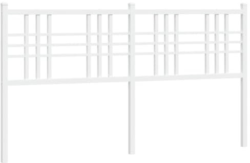 HETFTJN Bettkopfteil Wandkissen Kopfenden Bed Headboard - Kopfteil Metall Weiß 160 cm für Schlafräume Herbergen Gästezimmer Jugendzimmer