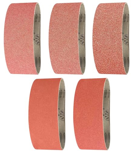 FEIHU 15 Stück Aluminiumoxid-Schleifbänder 75 x 510mm Korn40 80 120 180 320 | Schleifband für Band-Schleifer/Schleif-Maschinen zum Polieren Metall, Holz ,für Band-Schleifer/Schleif-Maschinen
