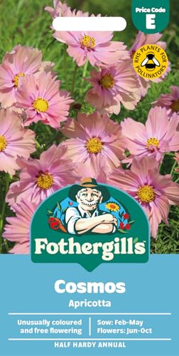 Fothergill's Cosmos Apricotta Flower Seeds, 30 Seeds, Sow: Feb-May, Peach
