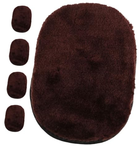 Healvian 5pcs Shoe Polish Kit Nubuck Cleaning Kit Shoe Shine Glove Faux Wool Polishing Mitts Quick Easy Surface Cleaning