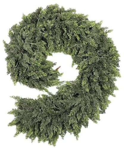 Decoraciones navideñas de Interior, guirnaldas de Cedro 6 pies Garland de Pino Verde Real para Mesa de Fiesta de Navidad, Manto, Pared, Interior, al Aire Libre