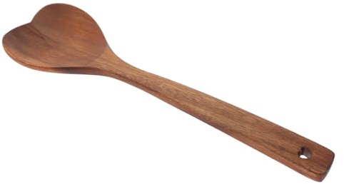 Generisch Holzlöffel Herzform Langer Griff Reusable Mixing Spoon aus Robustem Leichtem Acacia-holz Praktisch für Salat und Reis Spülmaschinenfest Langlebig und Vielseitig Einsetzbar