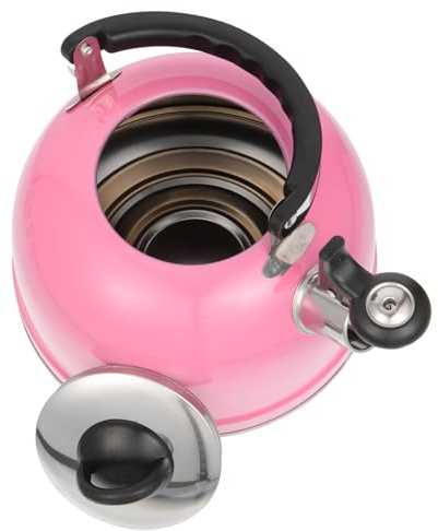 IMIKEYA Hervidor Hogar con Silbido Automático, Tetera de Acero Inoxidable con Asa Ergonómica y Pico de Gran Diámetro para Estufa y Cocina