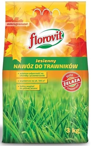 Concime Autunno per Prato 3kg - Fertilizzante NPK Poca Azoto - Anti Muschio Gelo