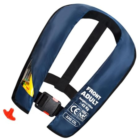 life-jacket Adult Automatic with Gas Canister Inflatable life vest | Self-inflating Buoyancy Aids For Adults, Lightweight, High Buoyancy,long-lasting Nylon, Adjustable Belt, Kayak, Paddleboard