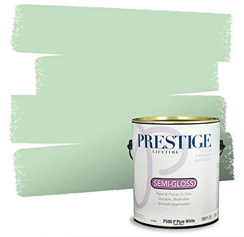 PRESTIGE Paints Interior Paint and Primer In One, 1-Gallon, Semi-Gloss, Comparable Match of Benjamin Moore* Cucumber Salad*
