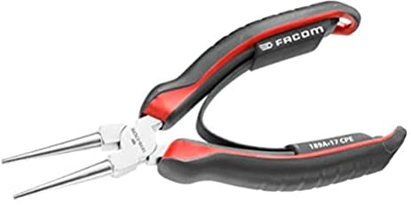Facom Rond bec pincé, Acier allié, Rouge/Noir, 170 mm