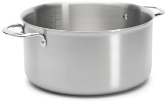 DE BUYER Alchimy Kochtopf ohne Deckel, 3-lagiger Edelstahl, 28 cm, PFAS, Kochbeherrschung, Edelstahl 18/10, für alle Herdarten + Backofen, polierte Oberfläche, Grau
