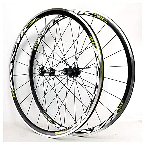 QHY 28 Zoll Laufradsatz Fahrrad C/V-Profil Hohlkammer 700C Felge Schwarz Fixed Gear Wheel Schwarz 30 Mm (Bestes Für: Klettern & Sprinten) (Color : Green)