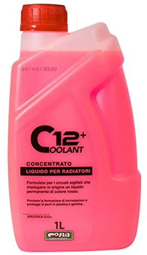 CORA COOLANT 12+ Liquido per RADIATORI Rosso CONCENTRATO 1L
