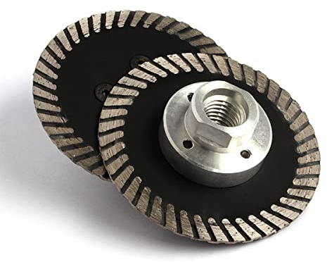 HOMESOM Diamante Mini Lame da Taglio Turbo con Flangia Rimovibile M14 Diamante Intaglio Disco Lama per Sega per Pietra Granito